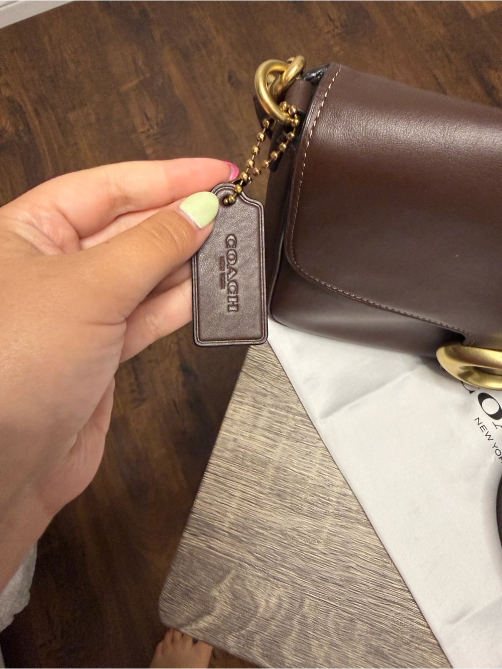 Coach Soft Tabby Shoulder Bag in Maple - Picture 8 of 9